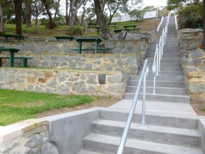 New stairs and refurbished facilities at Ellen Cove amphitheatre.